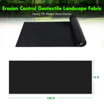 Load image into Gallery viewer, 13 ft. x 100 ft. Heavy PP Woven Weed Barrier Soil Erosion Control Geotextile Landscape Fabric 6 oz.