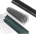Load image into Gallery viewer, 3 ft. x 50 ft. Black Wire Backed Silt Fence Plus Fence Wire Mesh with 8 Posts